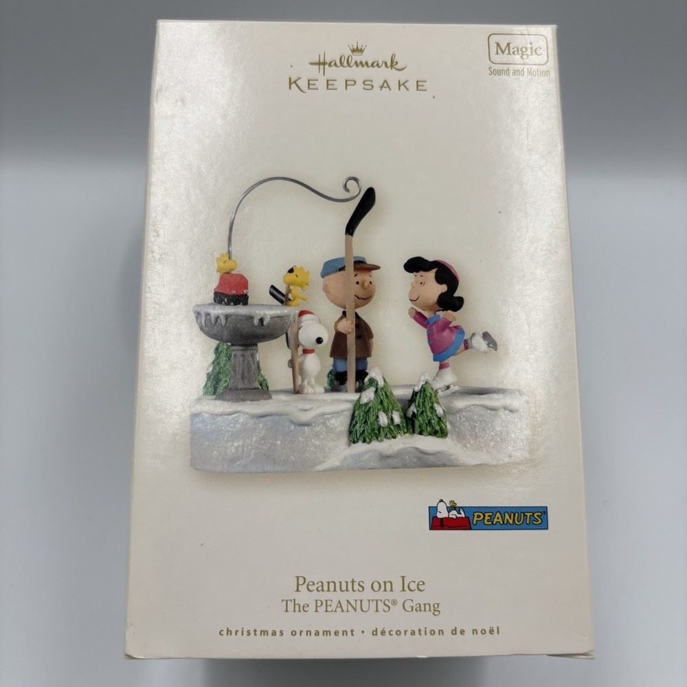 2008 Peanuts On Ice Hallmark Ornament Lucy Linus Skating Snoopy Woodstock NIB
